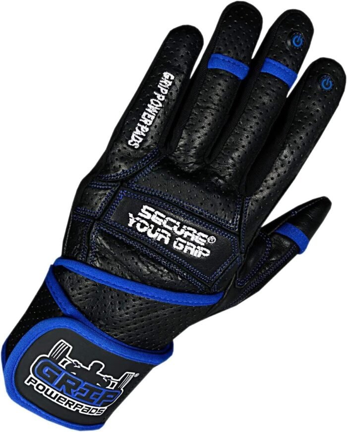 Elite Leather Gym Gloves with Built in 2" Wide Wrist Wraps Grip & Design for Weightlifting Power Lifting Bodybuilding & Strength Training Workout Exercises - Image 5
