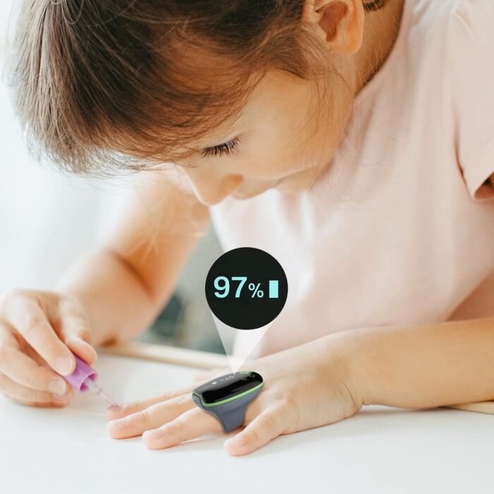 Children Pulse Oximeter KidsO2 Ring, Continuous Kids O2 Sat Monitor Finger for Oxygen with Audible Reminder, Rechargeable Pulse Ox Tracking Child's Blood Oxygen Saturation & Pulse Rate for 3~10 Years Old Kids, with App & PC Chart Report - Image 9