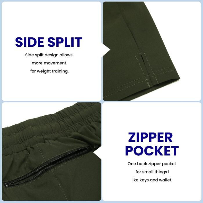 COOFANDY Men's 2 Pack Gym Workout Shorts 7 Inch Quick Dry Athletic Shorts Lightweight Running Shorts with Pockets - Image 7