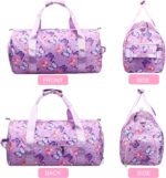 Gym Travel Duffle Bag for Girls - Gymnastics Sports Dance Bag with Shoe Compartment & Wet Pocket Panda Kids Travel Bag Teens Weekender Sleepover Carry On Bag - Image 3