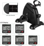 Mini Exercise Bike, himaly Under Desk Bike Pedal Exerciser Portable Foot Cycle Arm & Leg Peddler Machine with LCD Screen Displays - Image 3