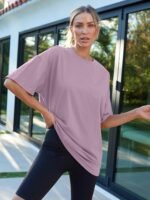 AUTOMET Womens Oversized T Shirts Workout Plus Size Short Sleeve Tops Casual Loose Basic Tees Summer Trendy Outfits 2025 - Image 6