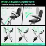 Foldable Exercise Bike Stationary Bikes for Home, 5 IN 1 Indoor Workout Bike, Cycling Bike with 16-Level Quiet Magnetic Resistance, 6.6 LBS Flywheel and 300LBS Capacity, 2025 Designed 817 X-bike - Image 4
