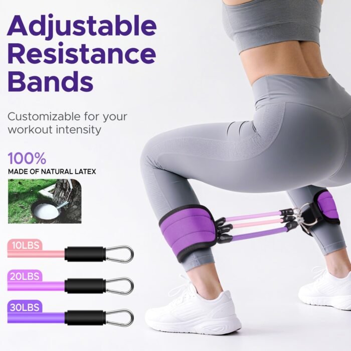 Pilates Ring Kit for Women, Pilates Equipment Accessories, Home Workout Set with Magic Circle, Mini Exercise Ball, Ankle Resistance Bands & Yoga Socks, for Fitness, Toning & Better Me Gifts - Image 4