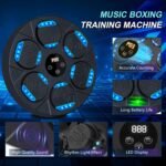 Music Boxing Machine for Adults & Kids with Gloves - Wall-Mounted Bluetooth Trainer, 9 Modes & LED Display, Large-Size Smart Boxing Equipment for Home Gym & Family Fitness Gifts - Image 3