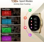 Bebinca Smartwatch for Women, 1.27" IP68 Waterproof Fitness Tracker with Call Function, Heart Rate Monitor, SpO2, Sleep Tracking & Pedometer, Zinc Alloy Case, Compatible with iPhone & Android - Image 4