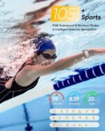Fitpolo Smart Watch for Men Women with Bluetooth Call, Alexa Built-in 1.8" Blood Oxygen Heart Rate Sleep Fitness Watch, 100 Sports Modes Smartwatch, Activity Tracker for Android iOS Phone - Image 6