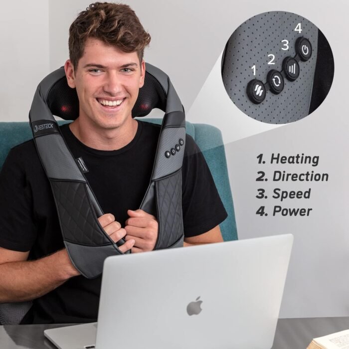 RESTECK Massagers for Neck and Back with Heat - Deep Tissue 3D Kneading Pillow, Electric Shiatsu Shoulder Massage, Foot, Legs,Body - Relieve Muscle Pain - Office, Home & Car - Image 9