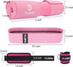 Barbell Pad Set for Squat Hip Thrusts, Upgraded Workout Foam Weight Lifting Bar Cushion Shoulder Neck Support with Anti-slip Grain, Fits Standard Olympic Bars & Smith Machine - Image 5