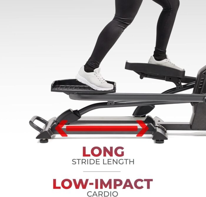 Sunny Health & Fitness Full Body Workout Elliptical Trainer with Digital Performance Monitor, Low Impact Exercise, and Optional Bluetooth with Exclusive SunnyFit App - Image 6