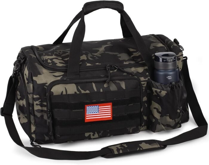 Tactical Gym Bag For Men, 40L Large Capacity Duffle Bags With Shoes Compartment, Sports Bag With Wet Compartment, Multi-Functional Weekend Bags Suitable For Travel, Camping,Hiking - Image 2