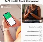 Health & Fitness Trackers for Women Men: 100 Day Battery Life Activity Tracker with Answer/Make Call Blood Pressure SpO2 Sleep Heart Rate Monitor 120+ Sports 5ATM Smart Watch for iPhone Android Pink - Image 5