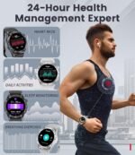 Smart Watches for Men Women, 1.43" Bluetooth Call Sports Smart Watch, Waterproof Fitness Tracker with 110+ Sports Modes/Heart Rate/Sleep Monitor, Fitness Smart Watch for Android & iPhone(3 Straps) - Image 6