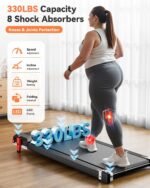 Walking Pad Treadmill, Anylife Under Desk Walking Pads Incline 330lb Capacity, 2.5HP Portable Treadmills for Home, Compact Treadmill Small Running Pad with LED Display, Remote Control - Image 4