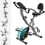 Foldable Exercise Bike Stationary Bikes for Home, 5 IN 1 Indoor Workout Bike, Cycling Bike with 16-Level Quiet Magnetic Resistance, 6.6 LBS Flywheel and 300LBS Capacity, 2025 Designed 817 X-bike - Image 2