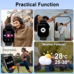 Smart Watch(Answer/Make Call), 1.96" HD Smartwatch for Men Women, 2025 New Fitness Watch with 100+ Sport Modes, Heart Rate/Sleep/SpO2/Calories Monitor, IP68 Waterproof Activity Tracker for Android iOS - Image 7
