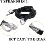 98 Inch Fitness Pulley Cable Fitness Extension Cable for Home Gym Pulley System Fitness Cable, Fitness Pulley Accessories(2-Pack) - Image 4
