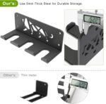 Kipika Versatile Wall Mounted Barbell Holder with Hooks Storage Rack for Barbell Bars Holds Under 33mm Bar Size and Fitness Accessories Space-Efficient Gym Organization for Home & Commercial Use - Image 4