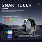 Touch Smart Ring Upgraded Version Health Ring Pro, with Bluetooth Remote Control and Motion Detection, 10ATM Waterproof Fitness Tracker for Men and Women Daily use (Black Touch, 10) - Image 3