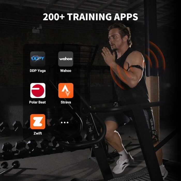 COOSPO HW9 Bluetooth 5.0 ANT+ Heart Rate Monitor Armband with HR Zones/Calories Burned, Optical HRM Sensor for Fitness Training/Cycling/Running,Compatible with Peloton,DDP Yoga,Wahoo - Image 6