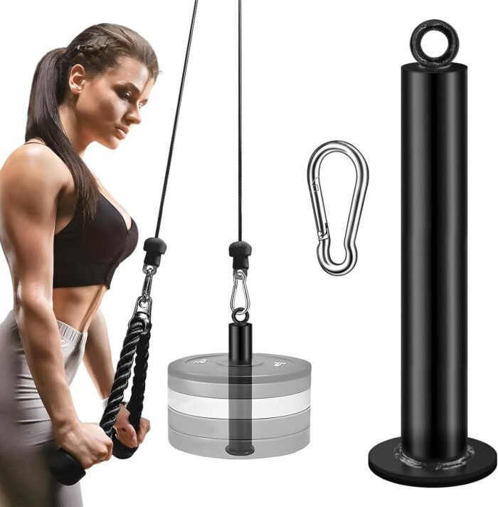 Fitness Cable Pulley System, Gym LAT and Lift Pulldown Machine Attachments, LAT Pull Down Bar Home Workouts Equipments for Biceps Triceps Shoulder Arm Curl Forearm Muscle Strength Exercise - Image 2