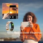 Smart Ring for Women,Fitness Tracker with Heart Rate,Blood Oxygen,Blood Pressure,Sleep Monitoring,Step Counting,IP68 Waterproof for iPhone and Android,No Subscription Fee (Enamel Rose Gold, 7#) - Image 10