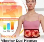 Electric Heating Pad for Back, FSA HSA Eligible, XL Cordless Heated Back Belt Wrap with 3 Heating and 3 Vibration Modes, 5000mAh Battery Operated Lower Back Massager, Heated Pad for Back - Image 4