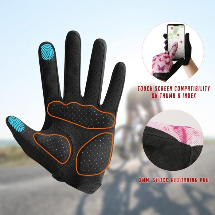 Ventilated Workout Gloves for Women Men Full Finger.Weight Lifting Gloves with Full Palm Vent & Breathable Mesh Back for Gym, Weightlifting, Fitness, Exercise,Training.Cycling - Image 6