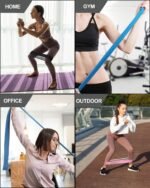 Loop Bands & Stretch Bands for Strength & Muscle Toning, Designed for Intermediate & Advanced Athletes, Color-Coded Resistance with Carry Pouches for Workout, Yoga & Pilates - Image 10