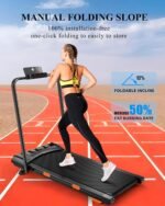 Incline Treadmill for Home, 3.5HP Folding Treadmill 340 lb Capacity, Double Deck Shock-Absorbing Running Machine, Work for App - Image 5