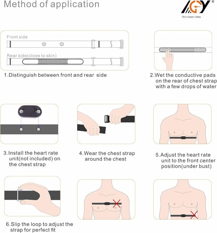 Heart Rate Monitor Chest Strap fits for Polar H10 H9 H7 Wahoo Tickr Garmin HRM,​Multi-Packs - Image 6