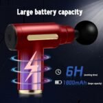 Massage Gun Deep Tissue Muscle Massager for Pain Relief Percussion Massager with 4 Massage Gun Heads & Silent Brushless Motor Portable Handheld Massager Gifts for Women/Men - Image 5