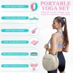 Yoga Wheel Set, Wheel Foam Roller for Back Pain & Stretching, Yoga Blocks 2 Pack with Strap, Trigger Point Therapy Massage Ball for Deep Tissue, 500lbs Capacity, Back Cracker Roller - Image 8