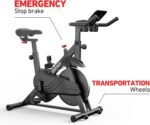 DeerRun Exercise Bike, Indoor Cycling Bike Brake Pad/Adjustable Magnetic Stationary Bike with App, Low Noise Workout Bike for Home Cardio 300lbs Weight Capacity with Pad Mount & LCD Monitor - Image 6