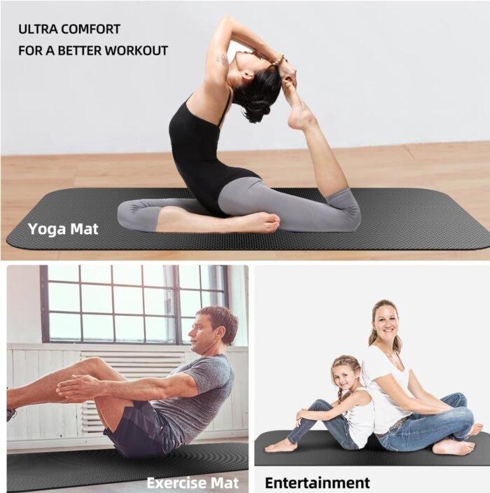 Exercise Equipment Mat,Treadmill Mat,Bike Mat Compatible with Peloton Bike Elliptical Treadmill Mat,Under Exercise Bike Trainer Mat Pad for Stationary Indoor Spin Bike (60"x23.6") - Image 7