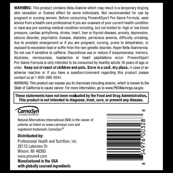Proven4 Pre Workout Powder for Men and Women with Creatine - Beta Alanine - Caffeine NSF Certified Energy Supplement Chery Limeade 30 Servings - Image 5