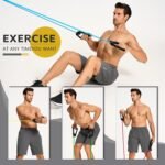 Professional Resistance Bands. Latex-Free, Work Out Bands, Stretch Bands for Working Out Women or Men, Exercise Bands Set for Physical Therapy (with Handle) - Image 6