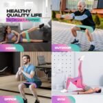 Aura Fabric Resistance Bands Set | 3 Levels of Resistance, Booty Bands for Working Out | Non-Slip Thick Exercise Band for Legs, HIPS & Butt | Perfect for Home, Gym & Travelling Workouts - Image 8