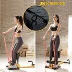 GYMAX Sissy Squat Machine, 8-in-1 Workout Machine with Adjustable Height & Protective Foam, Sissy Squat, Push-up, Sit-up, Rope Exercise Machine for Strength Training, Home Gym - Image 7