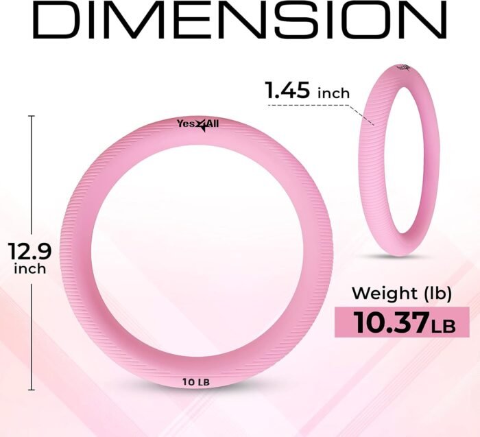 Yes4All Power Ring 10lbs, Weight Ring, Weighted Circle, Kettlebell for Yoga Exercise, Aerobics, Home Fitness, Core Training - Image 3