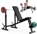 600LBS Incline Weight Bench Set with Rack, 4-in-1 Adjustable Workout Bench with Leg Extention for Bench press,Curl and Ab Workouts, Best for teenage boys, Women, Beginners and Small Individuals - Image 2