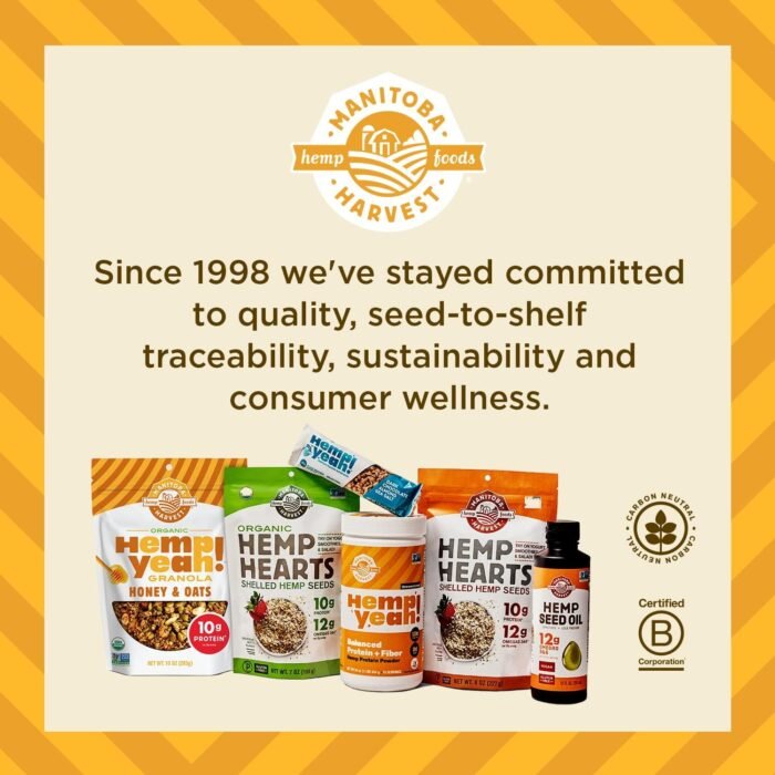 Manitoba Harvest Hemp Yeah Balanced Protein and Fiber Powder, Unsweetened, 16oz, with 15g protein, 8g Fiber and 2g Omegas 3&6 per Serving, Keto-Friendly, Preservative Free, Non-GMO, Packaging May Vary - Image 9