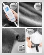 RENPHO Electric Heating Pad for Back Pain Relief, Birthday Gifts for Women Men Mom Dad, FSA HSA Eligible, Large Heat Pad for Neck and Shoulders, Fast Heating, 24"x33", ETL Certified, Gray - Image 10
