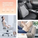 Rechargeable Back Massager for Chair, Back Pillow Support with Heat, Shiatsu Neck Massager for Pain Relief Deep Tissue, Lumbar Pillow Cordless with Remote Control (Car Adapter Included) - Image 3