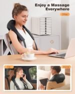 Neck and Shoulder Massager with Heat, Cordless Back and Neck Massager, FSA HSA Eligible, Upgraded Graphene Heating, 4D Shiatsu Deep Kneading Massage for Shoulder, Back, Lumbar, Leg, Gifts for Dad, Man - Image 9