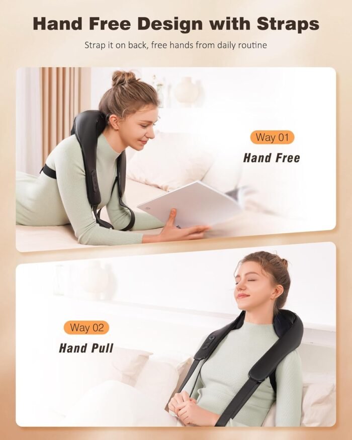 Neck and Shoulder Massager with Heat, Cordless Back and Neck Massager, FSA HSA Eligible, Upgraded Graphene Heating, 4D Shiatsu Deep Kneading Massage for Shoulder, Back, Lumbar, Leg, Gifts for Dad, Man - Image 5