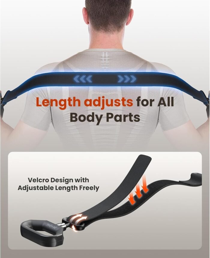 BOB AND BRAD 2-in-1 Massage Gun with Belt for Pain Relief, Sore Muscle Relaxation, FSA HSA Eligible, Dual-Purpose Percussion Back Massage Gun Deep Tissue Massager for Athletes, Therapists, Men, Women - Image 6