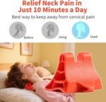 Keyserve(Red Pressure Point Massage Tool Handheld - Deep Muscle Trigger Acupressure Point Massager - Cervical Traction Device Portable Cervical Vertebra Release Device Pressure Point Massage Tool - Image 6