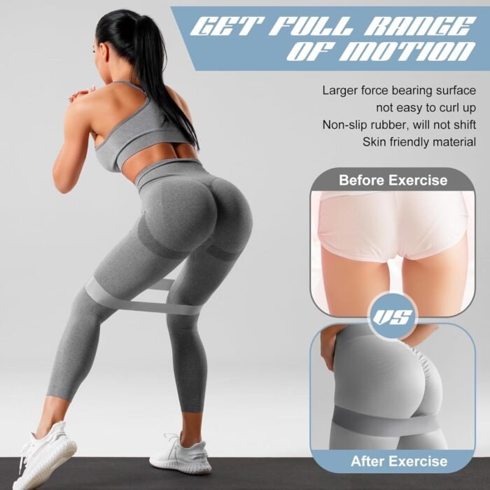 12 Pcs Latex Resistance Loop Exercise Bands for Booty Workout Stretch Exercise Bands Non Slip for Legs Squat Resistance Loop Women Men Starter Butt Hip Thigh Fitness - Image 6