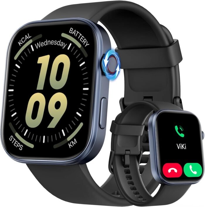 Tensky Smart Watch for Men/Women Android & iOS, AI Voice, 1.99" AMOLED Fitness Tracker with Bluetooth Call, 3ATM Waterproof Heart Rate/Sleep/SpO2 Monitor, Pedometer, 100+ Sports, 12 Days Battery Life - Image 2
